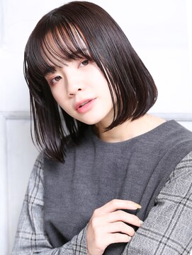 トロン(tronc) 大人可愛い小顔ツヤ髪ツヤ感ナチュラルボブ黒髪ボブ髪質改善A3