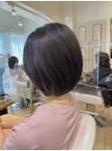 丸みショート ショートボブ グレージュ 横浜