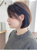 モードに大人可愛いダークアッシュイメチェンショートボブ