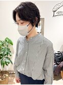 [高塚]大人丸みハンサムショートパーマくせ毛風ニュアンス暗髪
