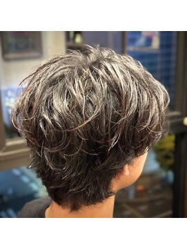 ヒロギンザバーバーショップ 新宿店(HIRO GINZA BARBER SHOP) ショートウルフパーマ