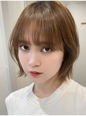 ボブディオリーブベージュ髪質改善縮毛矯正フェイスレイヤー