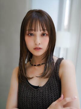 ギークス(GEEKS) 【GEEKS渋谷】黒髪ロング/顔周りレイヤー/冬カラー/ウルフカット