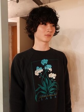 ノラジャーニー(NORA Journey) メンズボブウルフメンズミディアムレイヤーカットメンズウルフ