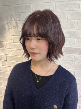 コル(col oodori) ブリーチなしカシスカラー/ボブ