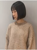 20代30代大人可愛い切りっぱなしストレート内巻きボブ