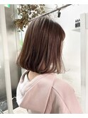 大人なボブヘア×ハイライトブラウンベージュ◎
