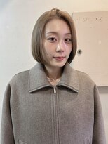 キャンバス バイ ネオリーブ 横浜西口(Canvas by neo.)&nbsp;ホワイトベージュ バッサリカット ケアブリーチ 春カラー 横浜