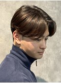 曲がる縮毛矯正で作る毛流れセンターパート福岡曲がる縮毛矯正