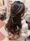 ハーフアップ