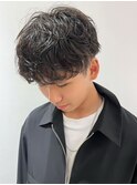ニュアンスパーマ メンズパーマ マッシュ ツーブロック