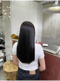 髪質改善 スーパーロング ワンレングス レイヤー 韓国風巻き