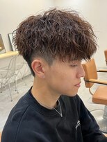 マッシュスパイラルパーマツイストスパイラル波巻きメンズ