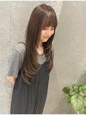 ブルーグレージュ×レイヤースタイル