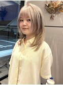 【REINA】ホワイトミルクティー×バッシュカット