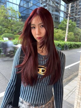 シイ(SIE) ブリーチなしダブルカラーで作るバーガンディカラー☆☆