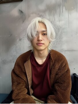 ネハス 名古屋栄店(nehus.) MEN’S HAIR/サーフカール/刈り上げセンターパート/ブリーチ