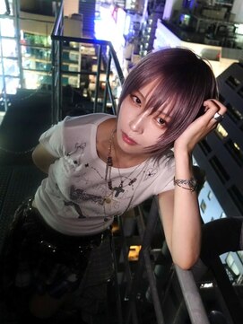 ブロック ジャポン(bloc japon) レイヤーショート パープルカラー ブリーチ ダブルカラー