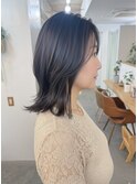 大人ミディアムレイヤー/レイヤーカット/前髪なし/30代40代