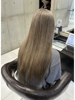 アジールヘア 東上野店(agir hair) 20代30代◎透明感グレージュ艶髪×韓国風レイヤー 上野ブリーチ