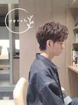 パーチ(perch) ニュアンスパーマ×大人ツーブロックウルフマッシュ