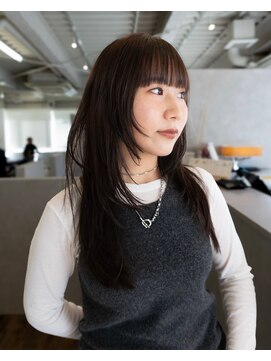 ジーレ 南堀江(jiire) レイヤーカット×ツヤオリーブ