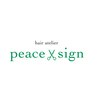 ピースサイン(peace sign)のお店ロゴ