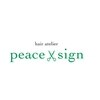 ピースサイン(peace sign)のお店ロゴ