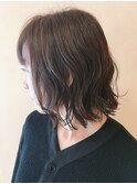 【morio鶴瀬】リアルウェーブ切りっぱなしボブ