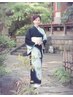 《土日祝》　訪問着・着付け＋和髪セット ￥9900