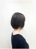 ショートボブ/小顔ショート/暗めカラー/40代50代60代/白髪染め