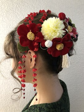 ヘアーブティック アート21ハーツ店 成人式前撮りヘアメイク