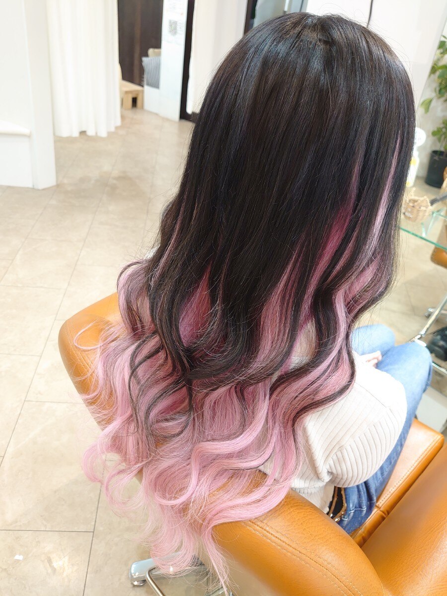 【専用】ウェーブエクステ　ピンク 楽天市場】ウェーブ エクステ グラデーション ヘアー