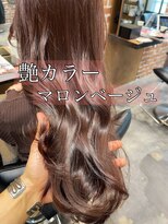 チョビー(Chobii)&nbsp;髪色髪型マロンベージュブラウンブリーチなしピンク茶髪/栗原0