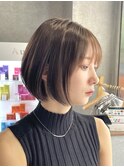 30代40代大人女性/前髪なしショートボブ/ショートヘア/髪質改善