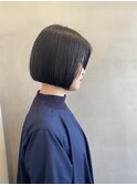 大人可愛いミニボブ切りっぱなしボブショートボブ