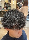 波巻きパーマ