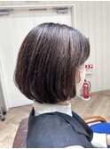 極ハイライト×ボブ×まとまり重視×ペールカラー×色落ち良し