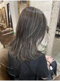 【中迫】大人の上品なハイライトカラー白髪ぼかし