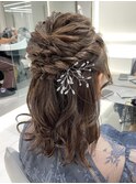 ハーフアップアレンジ