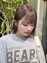 ヲタク(wotaku.)&nbsp;ベージュブラウングレージュ切りっぱなしボブ透明感くすみカラー