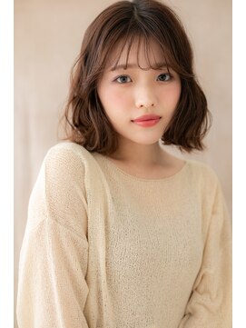 カバーヘア ブリス 大宮西口(COVER HAIR bliss) ふんわりカール小顔切りっぱなしボブパーマY大宮20代30代40代