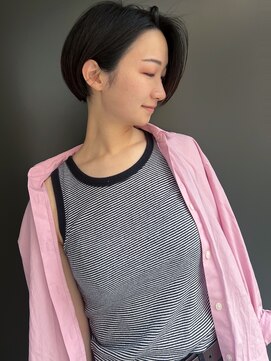 ラウンジ モリオ イケブクロ(Lounge MORIO Ikebukuro) 【morio池袋】大人可愛い黒髪前下がりショート♪