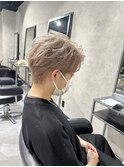 旭川美容室【メンズハイトーン】ショートマッシュ