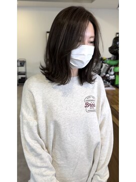 ナンバー(number+) 20代30代大人可愛いアッシュベージュくびれボブ