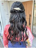 卒業式・袴・ヘアセット・ハーフアップ