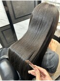 ロングヘアーダークアッシュ髪質改善 赤坂見附