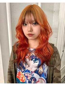 レコ 渋谷(LECO) オレンジペールハイトーンケアブリーチデザインエンドカラー