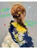ブライダルヘアメイクによるヘアセット☆飾り付き