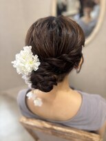 カラークチュール(Color Couture)&nbsp;くびれヘア/縮毛矯正/アプリコットオレンジ/夏のヘアセット